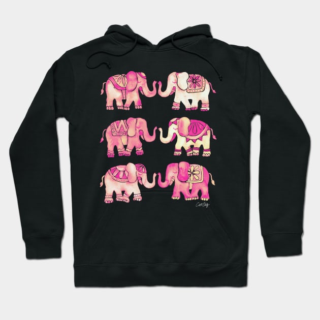 pink elephants Hoodie by CatCoq